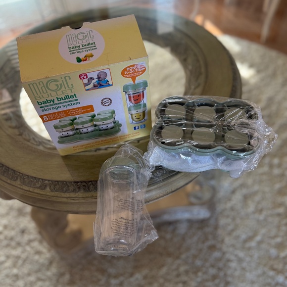 NEW Magic Bullet Baby Bullet 8 Piece Storage System Bonus To Go Tube - Picture 3 of 3